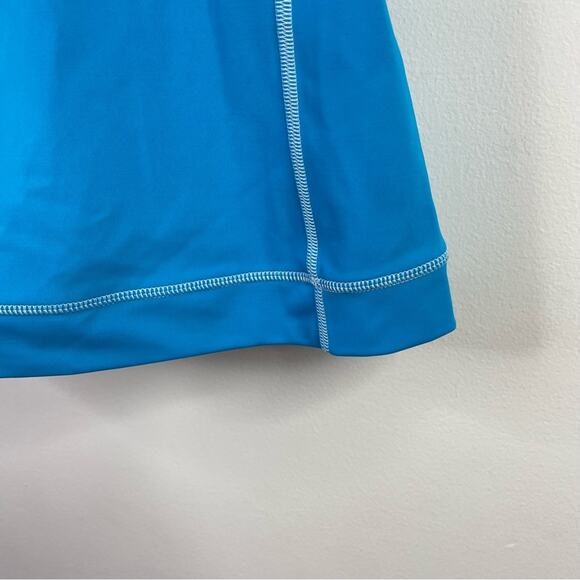 Lands End Bright Aqua Blue Strappy Modest Tankini Swim swimsuit top womens 8 M - Picture 4 of 9